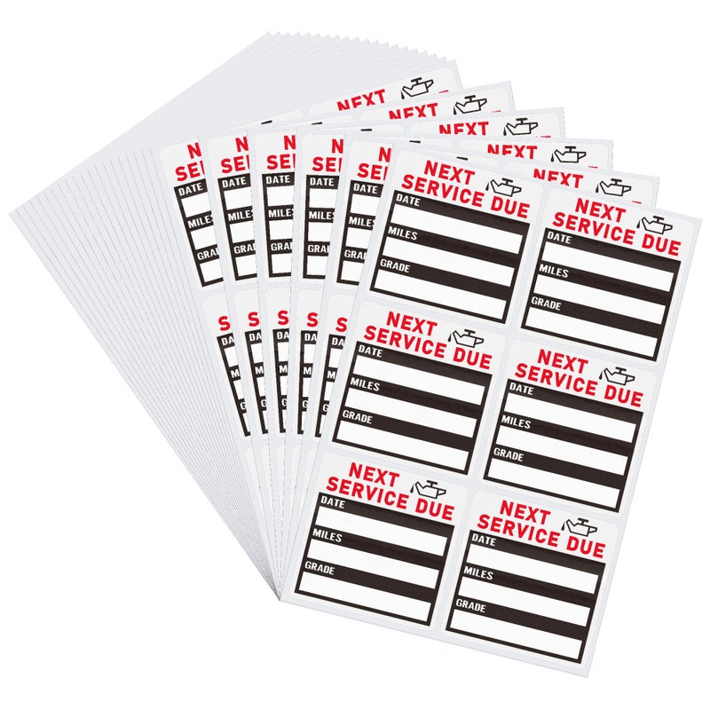 Hybsk 150pcs Static Cling Oil Change Stickers Clear Oil Service Reminder 2 ""x2 "" Premium Quality Oil Change Labels (Static Cling) - Image 1